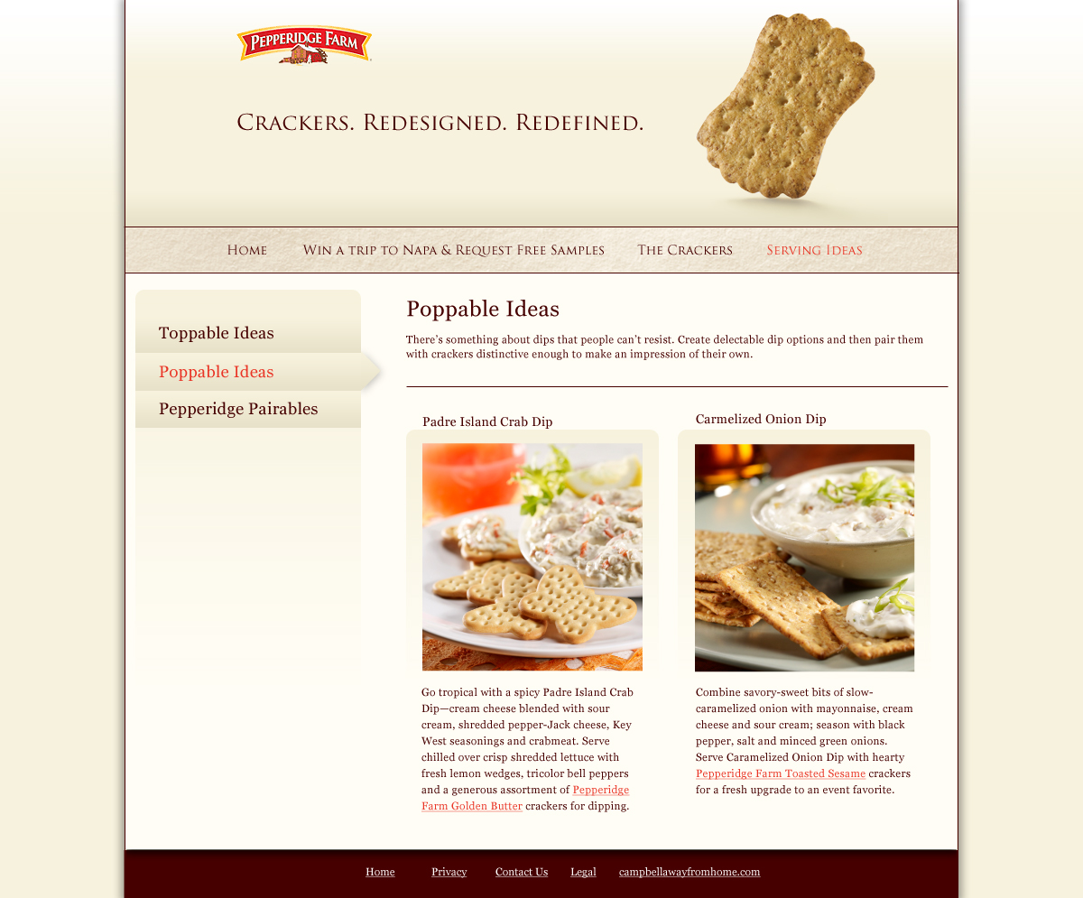 Pepperidge Farm Microsite