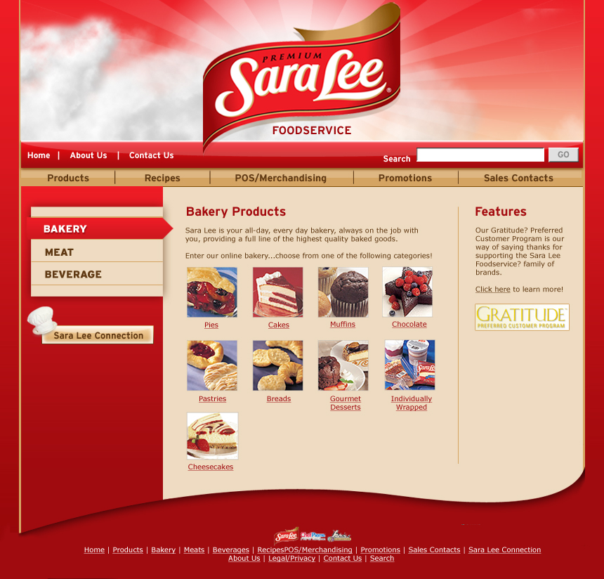 Sara Lee Microsite