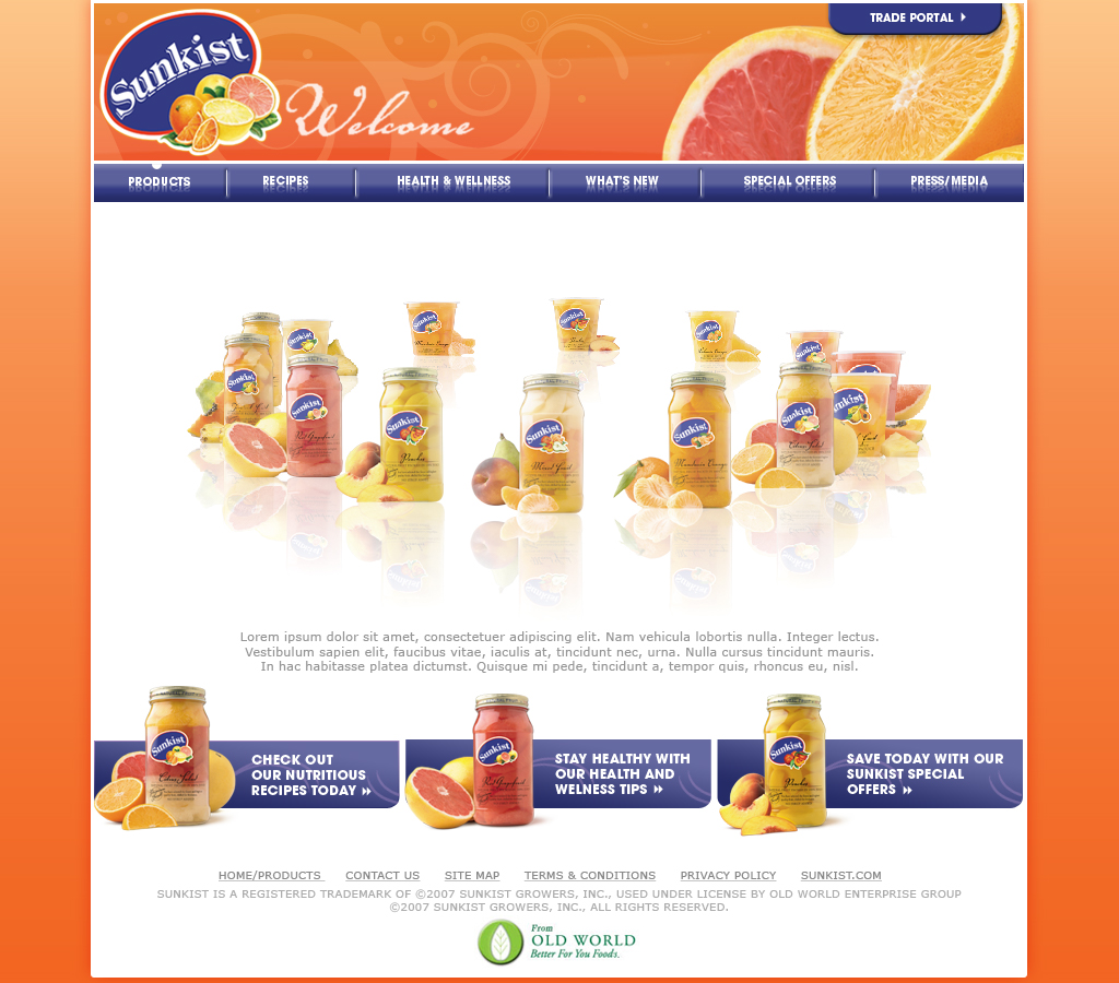 Sunkist Microsite