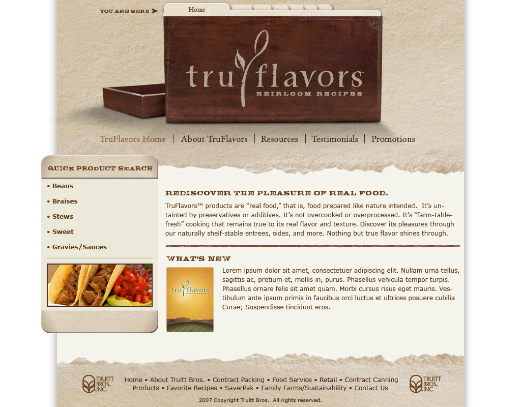 TruFlavors Microsite