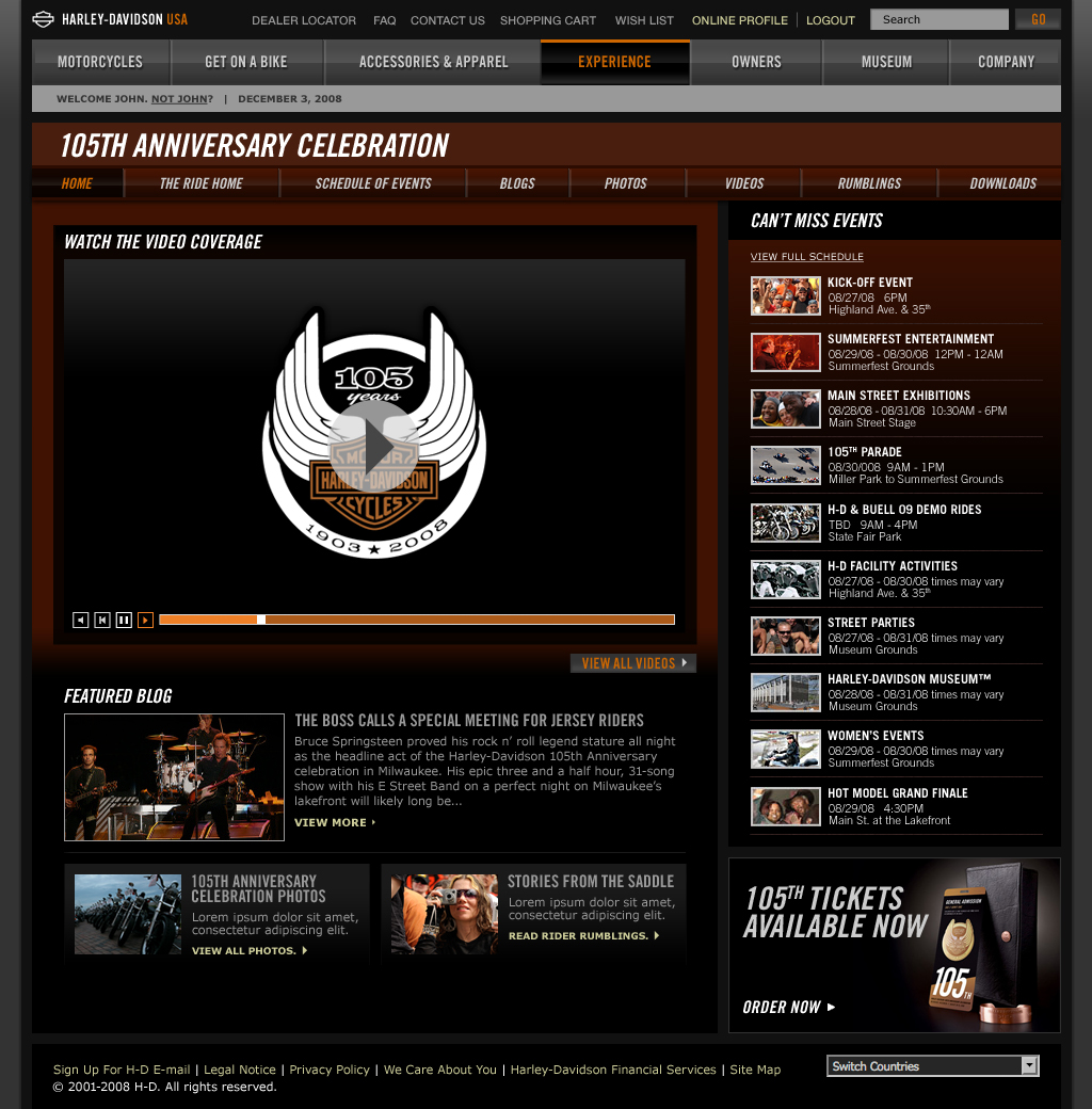 H-D Website Refresh 2
